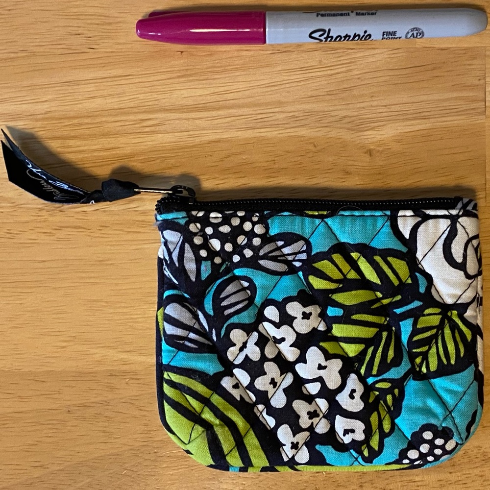 Vera Bradley small lined makeup or jewelry carrier